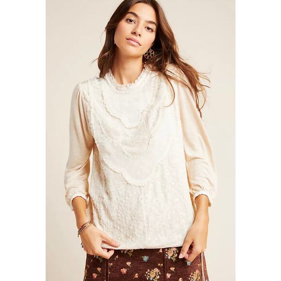 Tiny by Anthropologie Finja Embroidered Top - Picture 1 of 8